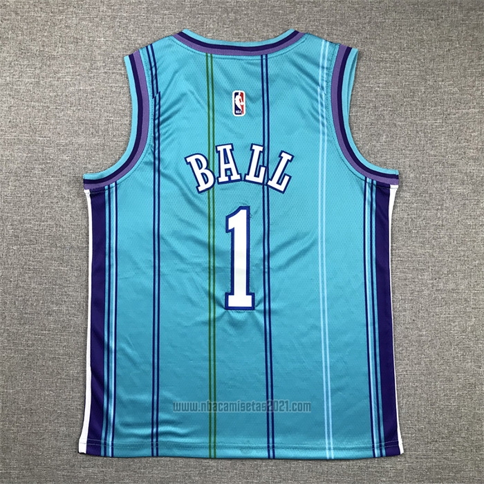 Camiseta Nino Charlotte Hornets LaMelo Ball #1 Classic 2023-24 Verde